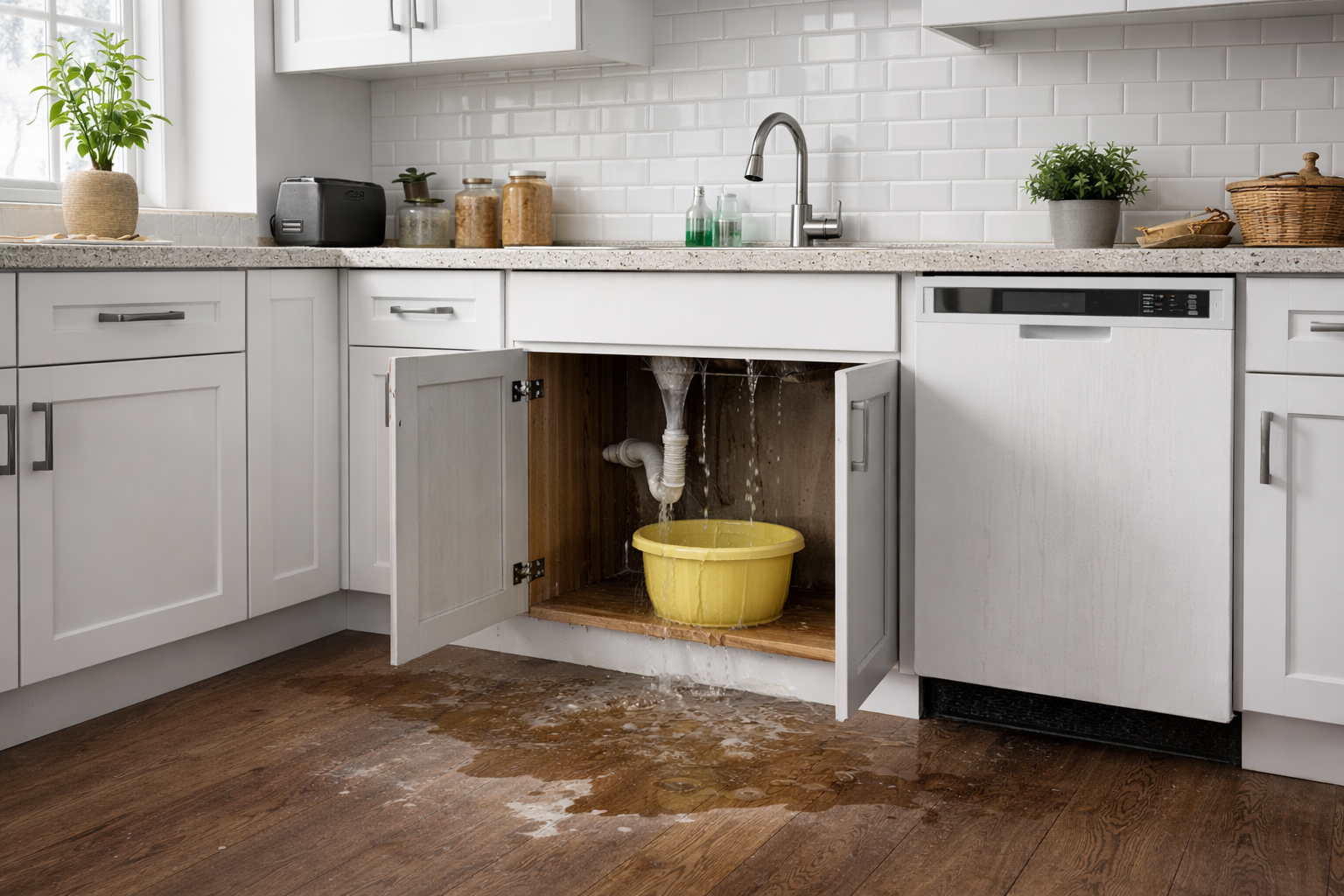 Wat te doen bij waterschade in de keuken?