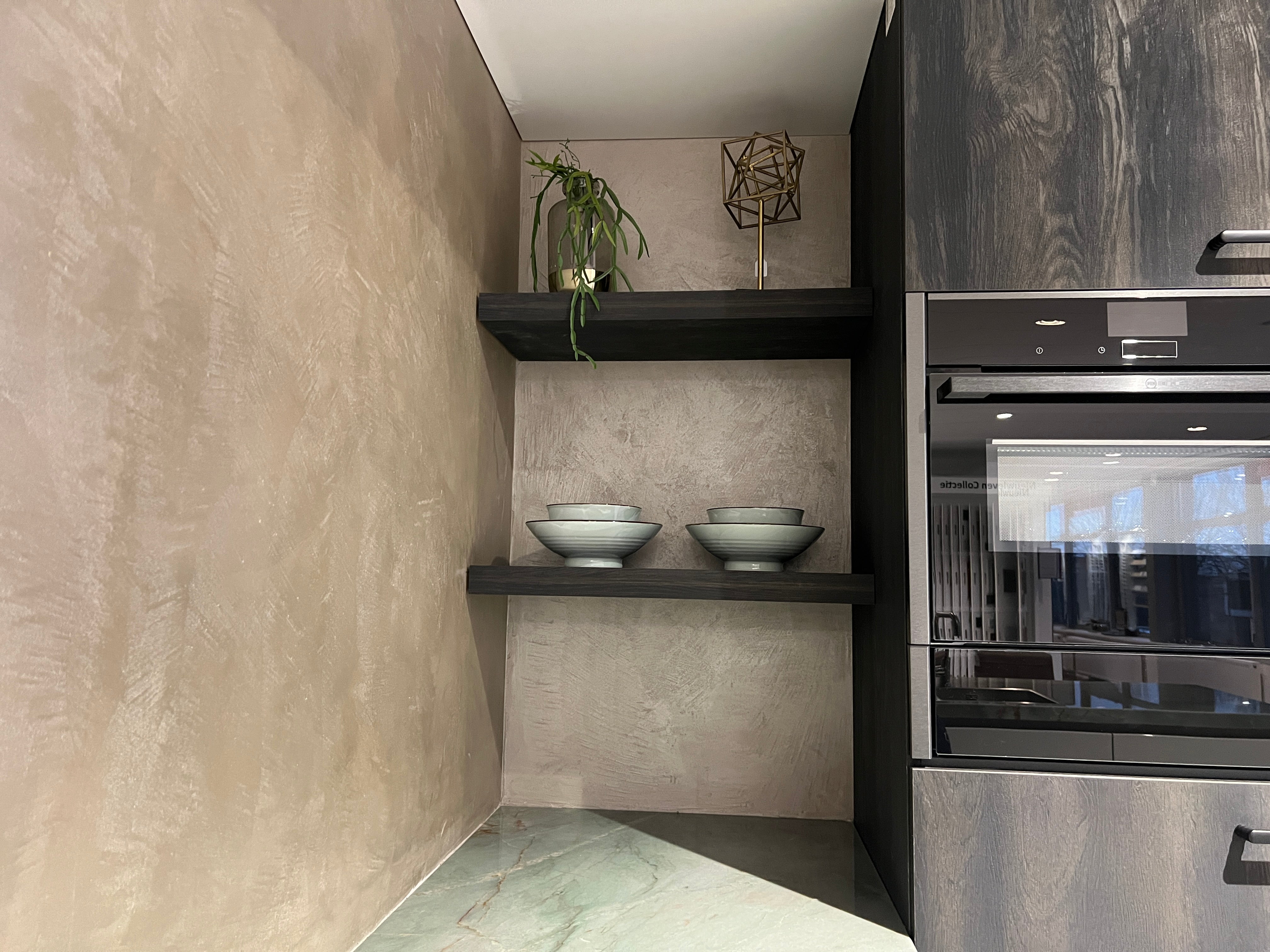 03164 - grijze schiereiland keuken