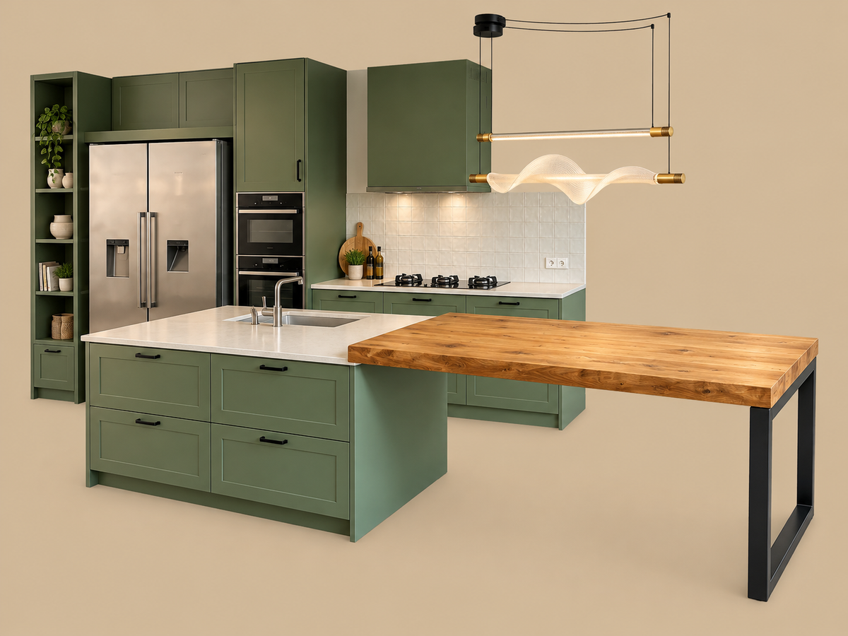 05787 - Groene eilandkeuken