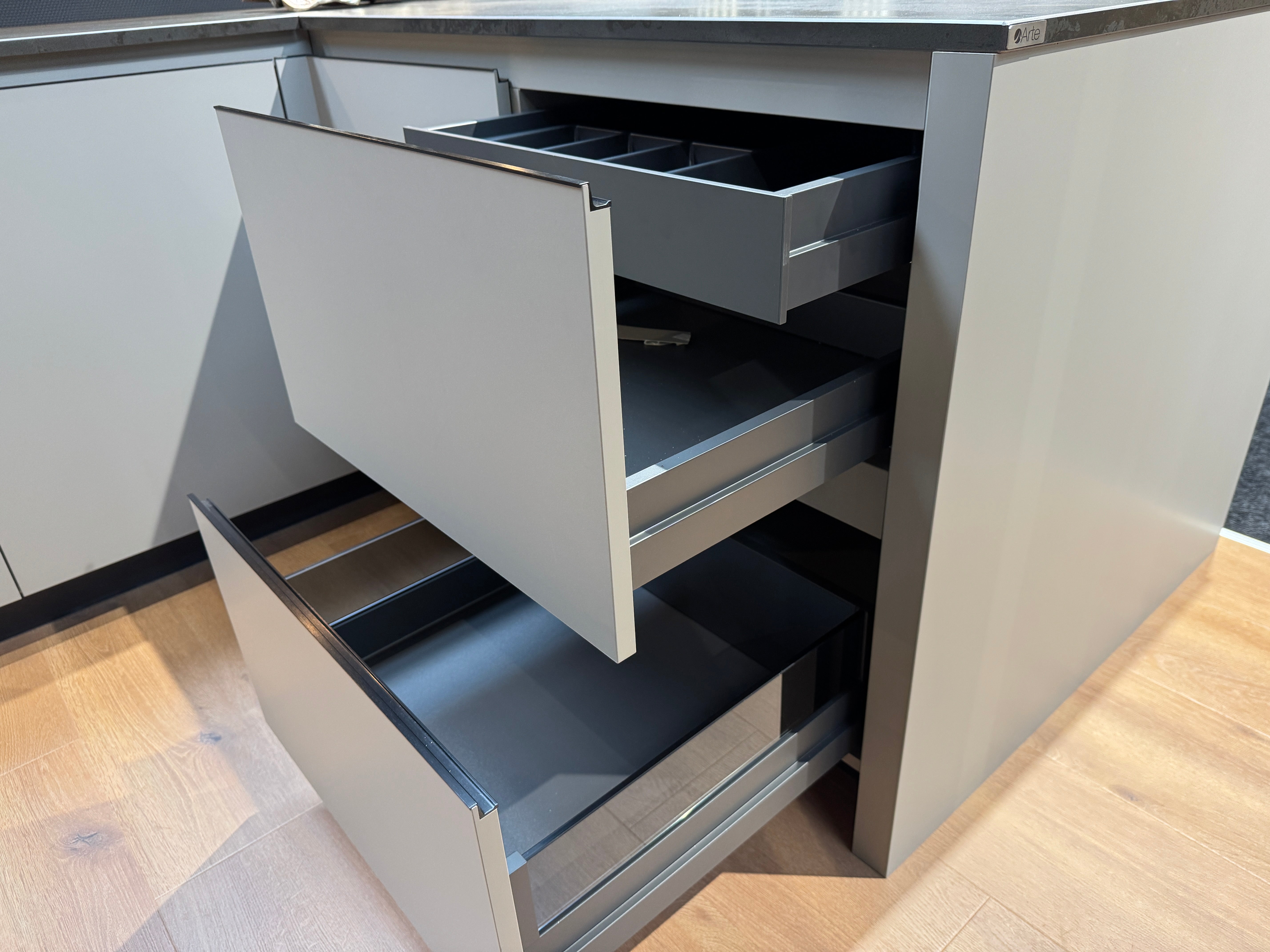 33983 - Grey island kitchen from Rotpunkt with Dekton top
