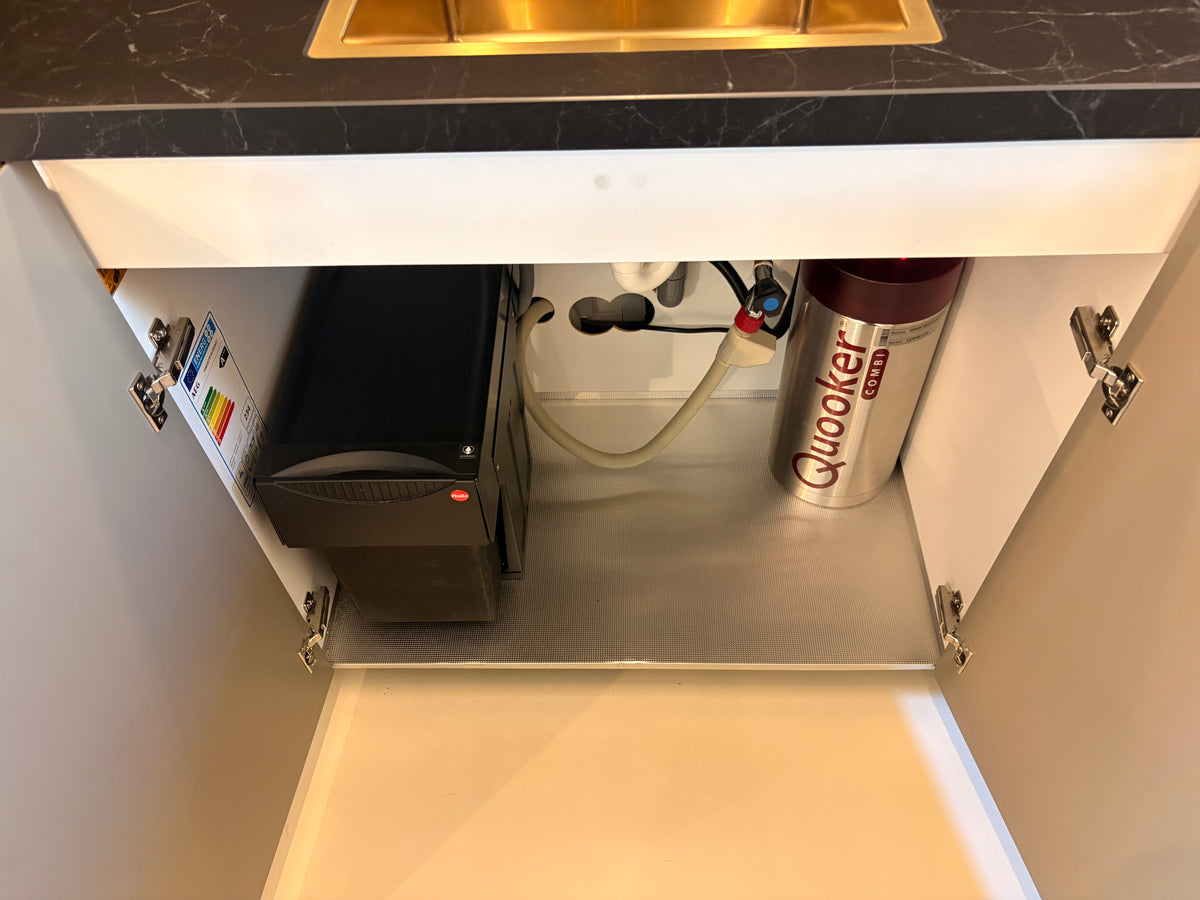 06013 - Terragrijze schiereiland keuken