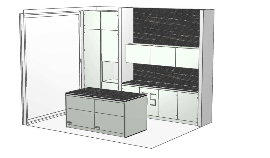 02624 - Kristalwitte eilandkeuken