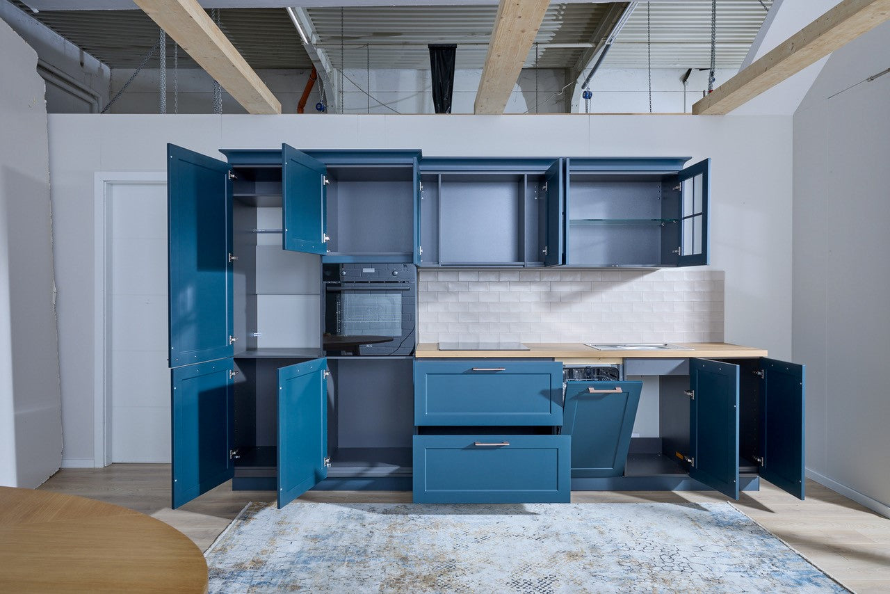 04817 - Landelijke Schüller keuken in diepblauw