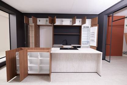 02728 - Bergamo noten schiereiland keuken