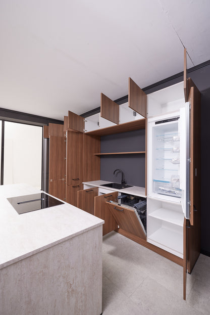 02728 - Bergamo noten schiereiland keuken