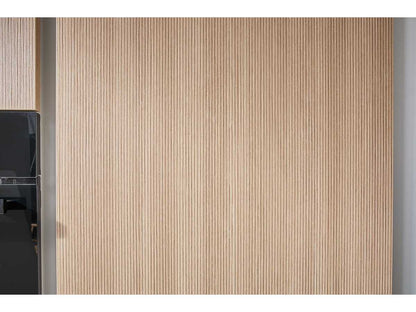 04819 - Schüller hoekkeuken in kiezelgrijs met houtlook kastenwand