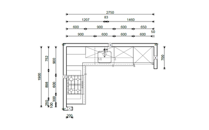 02556 - Hoogglans witte hoekkeuken