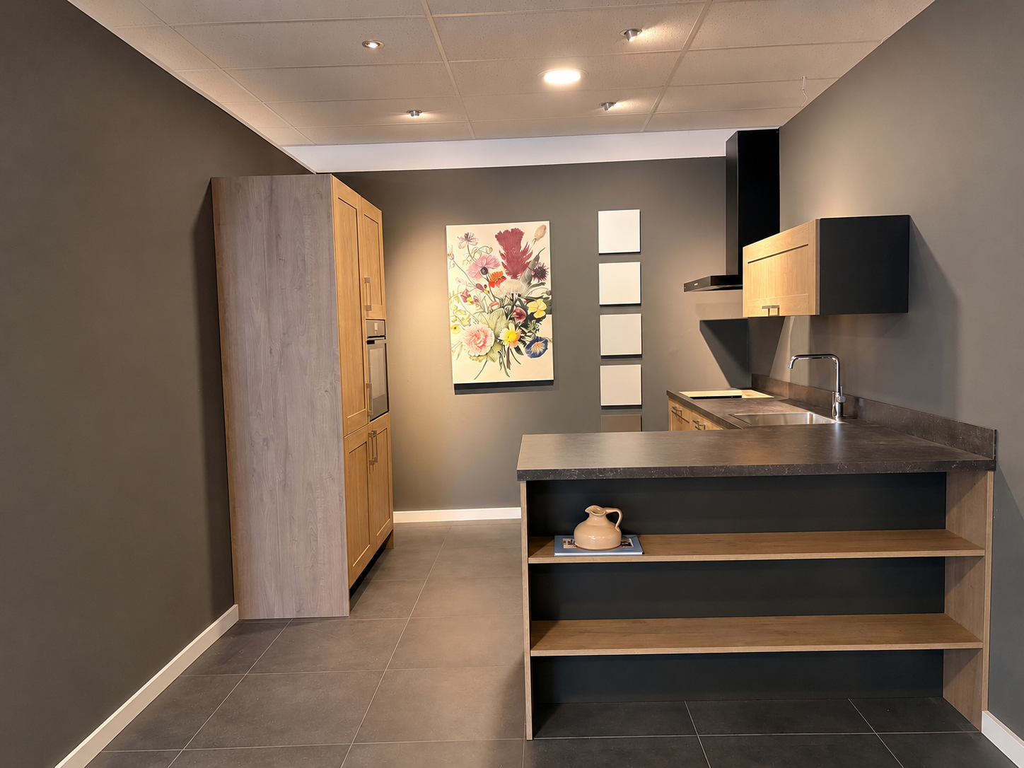 04649 - Houtlook schiereiland keuken