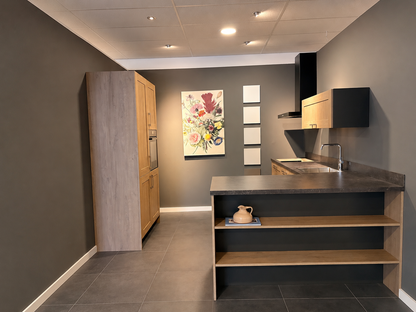 04649 - Houtlook schiereiland keuken