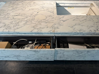 33975 - Arabescato marble island kitchen 