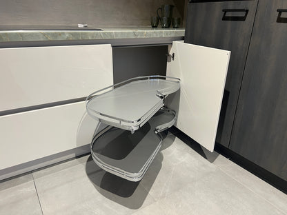 03164 - grijze schiereiland keuken