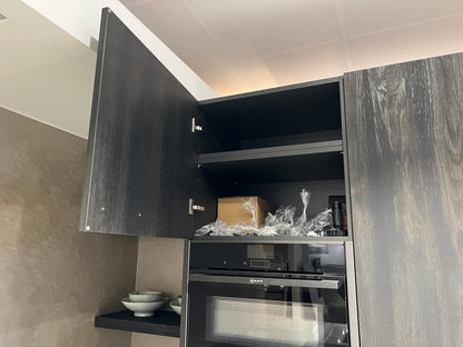 03164 - grijze schiereiland keuken