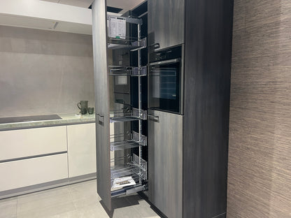 03164 - grijze schiereiland keuken