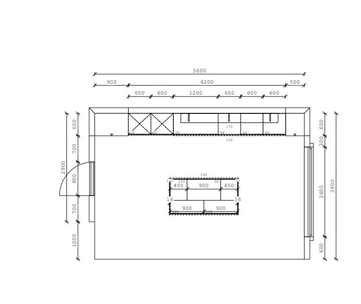 02726 - Saliegroenen eilandkeuken