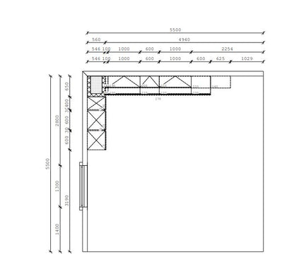 02722 - Schelpenwitte keuken met zandeiken kastenwand