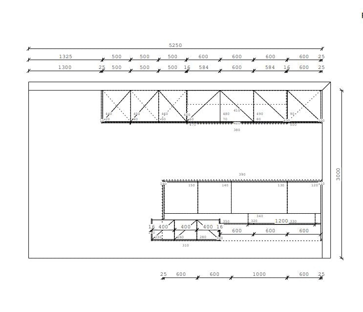 02728 - Bergamo noten schiereiland keuken