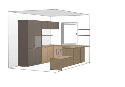02734 - Zandeiken schiereiland keuken