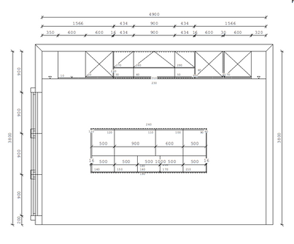 02547 - Siena-eiken eilandkeuken