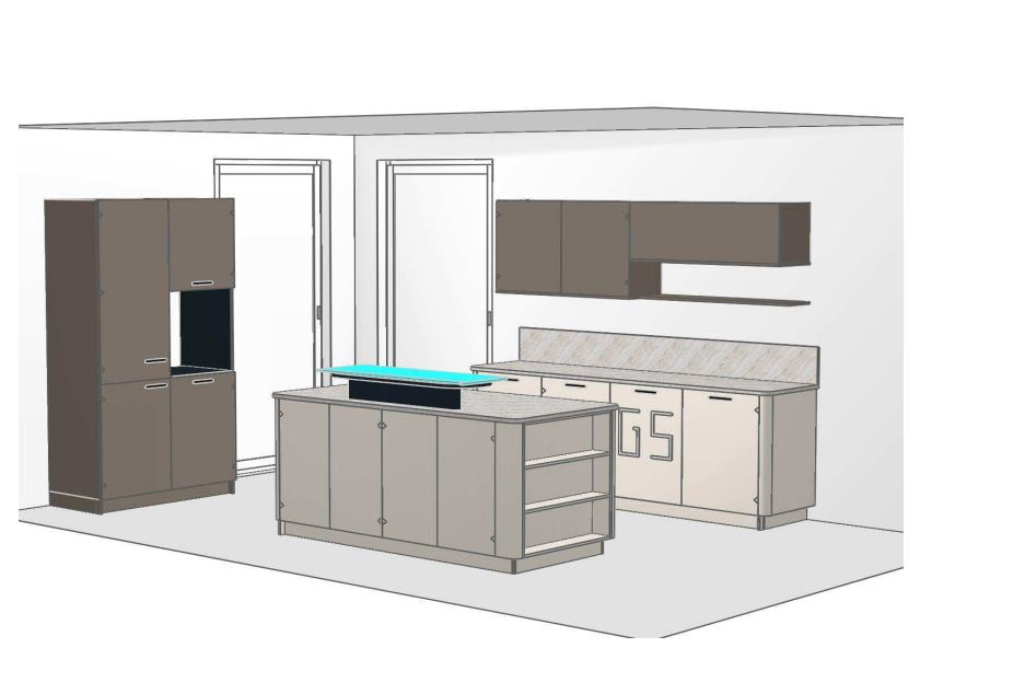 02724 - Schüller eilandkeuken met kast