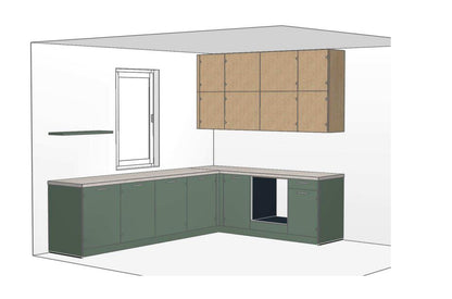 02720 - Eucalyptusgroen mat AFP hoekkeuken