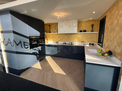 34013 - Dark blue Punto kitchen with composite top 