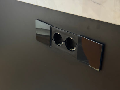 00044 - Mat zwarte eilandkeuken