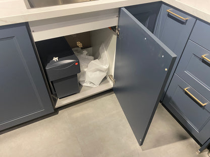 02644 - Blauw klassieke hoekkeuken