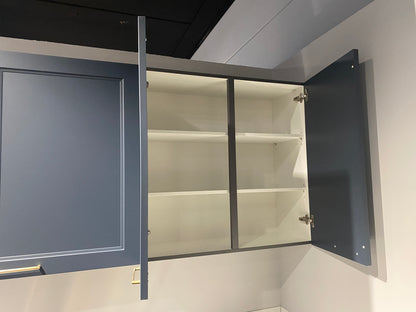 02644 - Blauw klassieke hoekkeuken