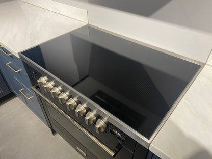 02644 - Blauw klassieke hoekkeuken