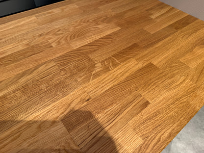 02762 - Mano beige moderne keuken met tafel