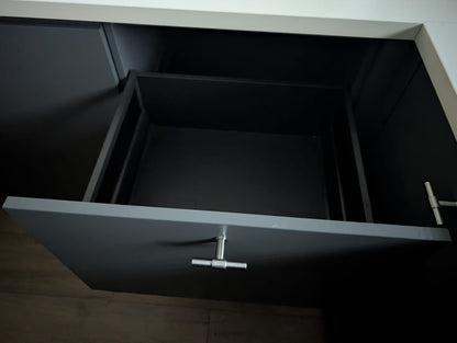 03124 - Grijze schiereiland keuken