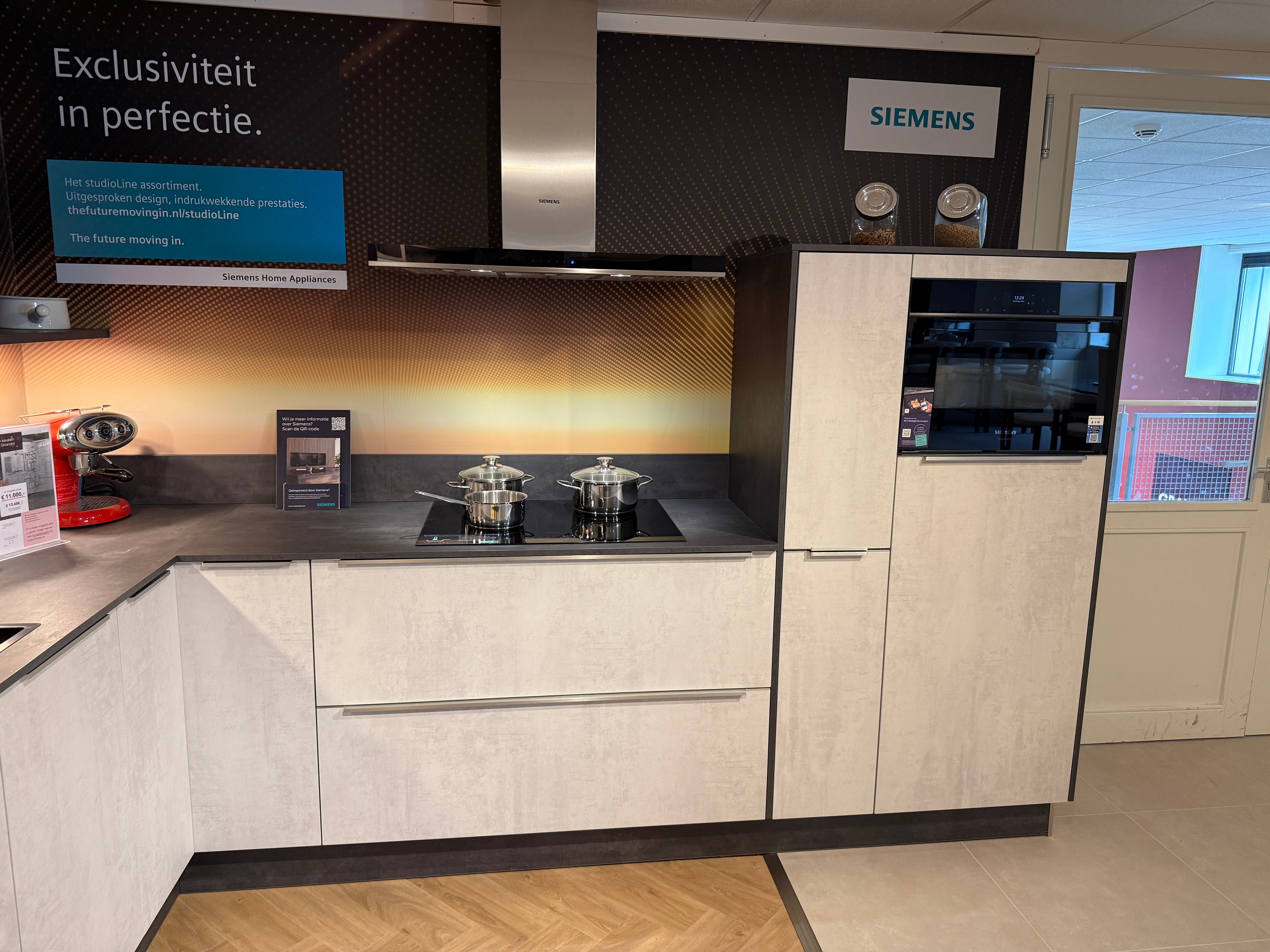 04047 - Häcker hoekkeuken in betonlook
