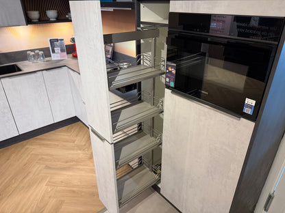 04047 - Häcker hoekkeuken in betonlook