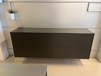 03903 - Zwart dressoir met achterwand