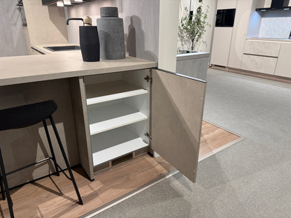 04007 - Kiezelgrijze schiereiland keuken