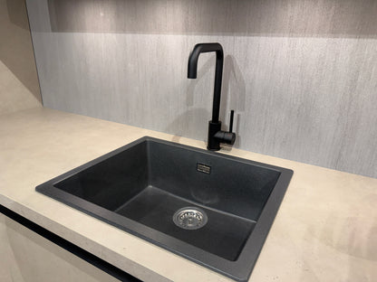 04007 - Kiezelgrijze schiereiland keuken