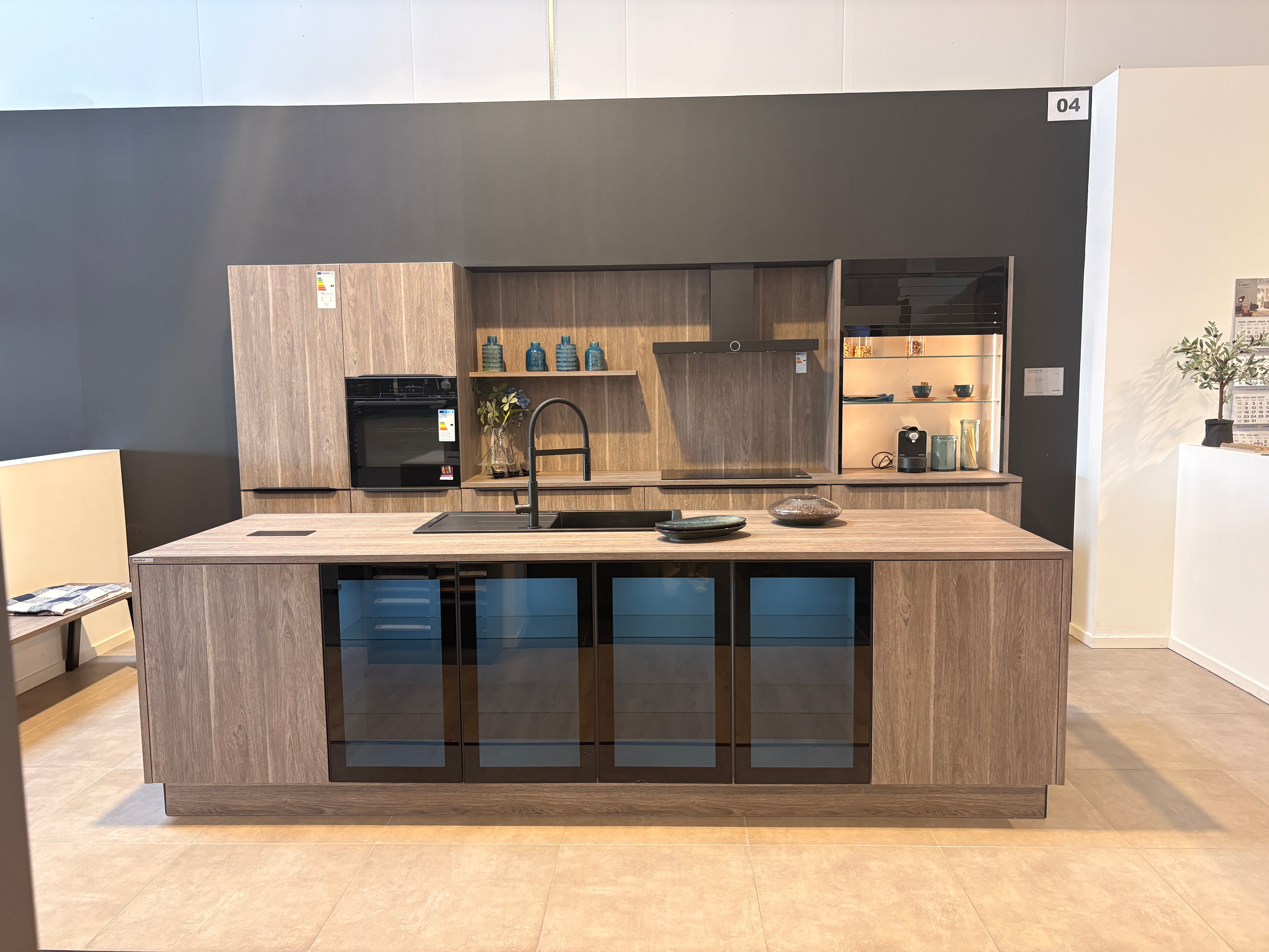 02440 - Nolte houtdecor eilandkeuken