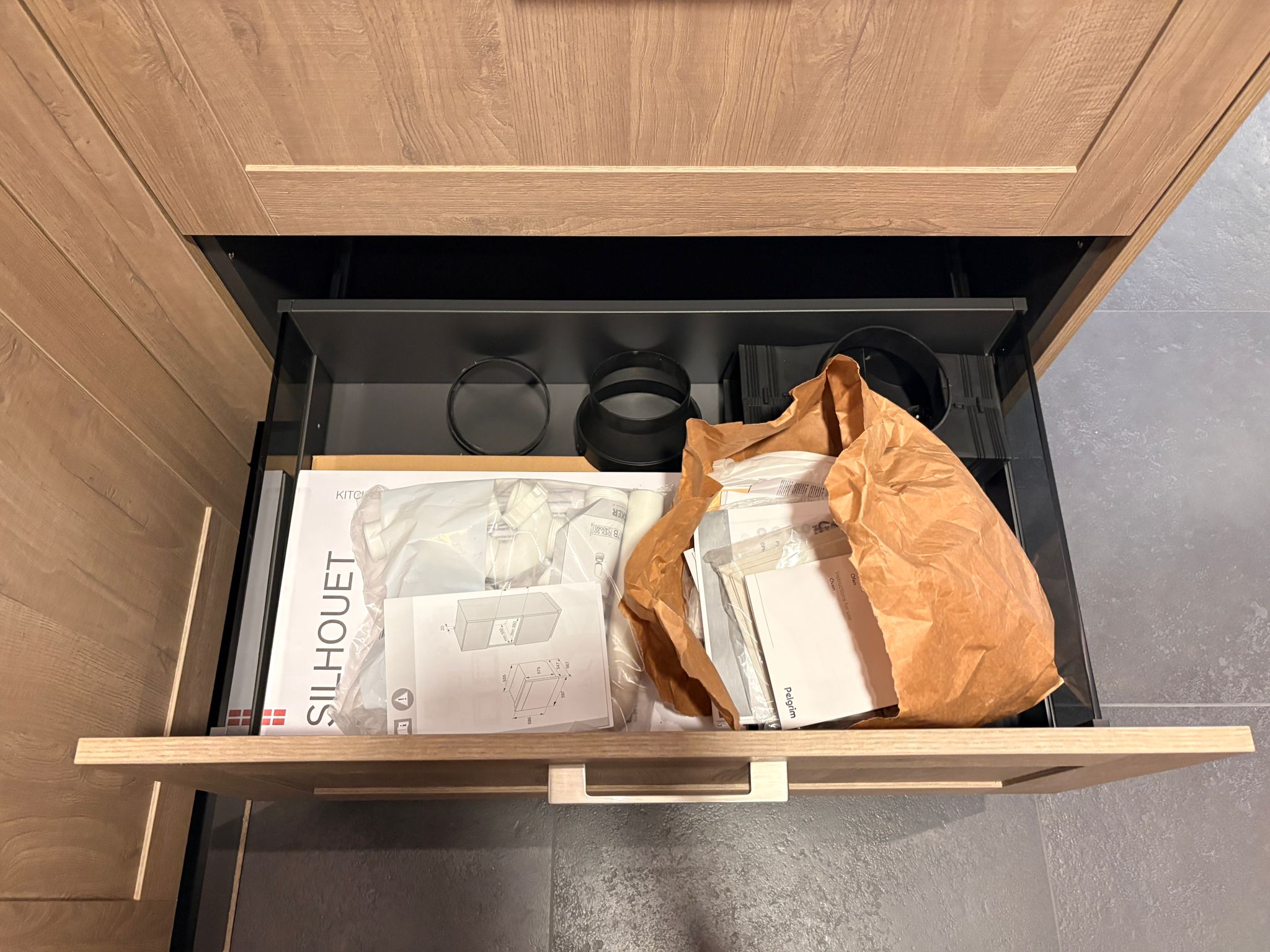 04649 - Houtlook schiereiland keuken