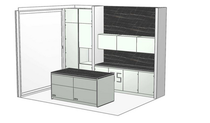 02624 - Kristalwitte eilandkeuken