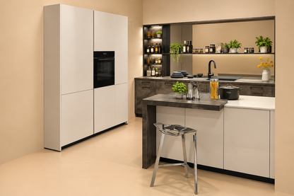 05771 - Kristalwitte schiereiland keuken