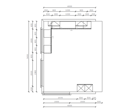 02614 - Zandgrijze hoekkeuken